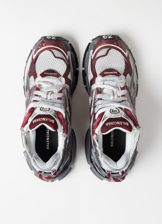 Balenciaga Runner sneaker met mesh details - detail 5 bordeauxrood