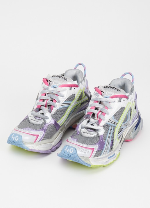 Balenciaga Sneaker met mesh details - detail 2 grijs