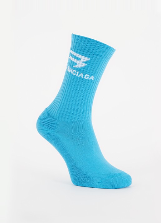 Balenciaga Sokken met logo - voorkant blauw