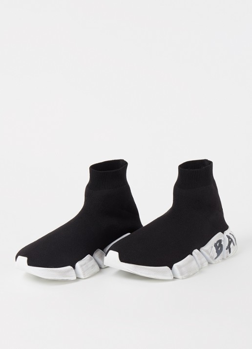 Balenciaga Speed 2.0 Trainer met gebreid bovenwerk - detail zwart