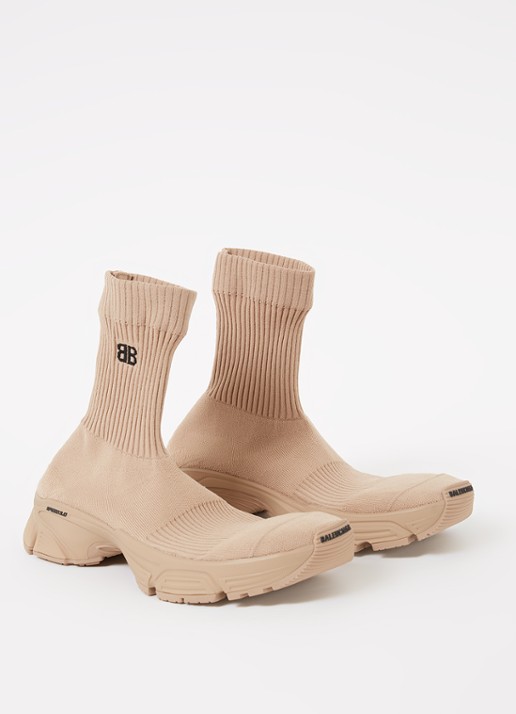 Balenciaga Speed 3.0 Trainer met gebreid bovenwerk - detail beige