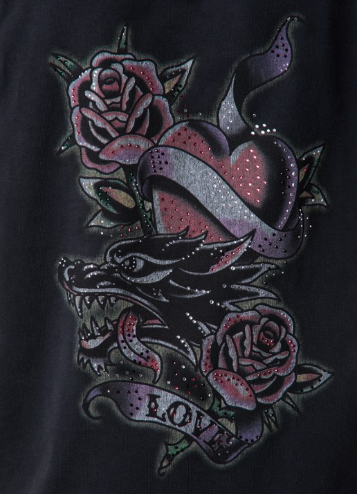 Balenciaga T-shirt met logo- en backprint - detail 4 zwart