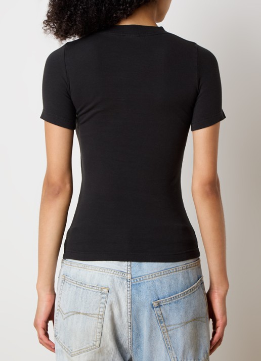 Balenciaga T-shirt met logoprint - achterkant 5 zwart