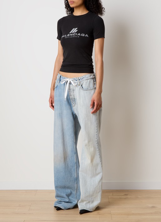 Balenciaga T-shirt met logoprint - voorkant 4 zwart