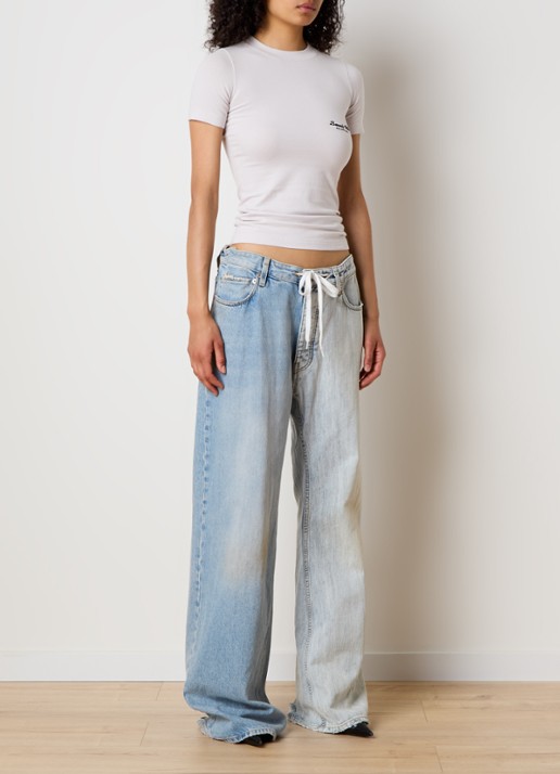 Balenciaga T-shirt met logoprint - voorkant 2 lichtgrijs