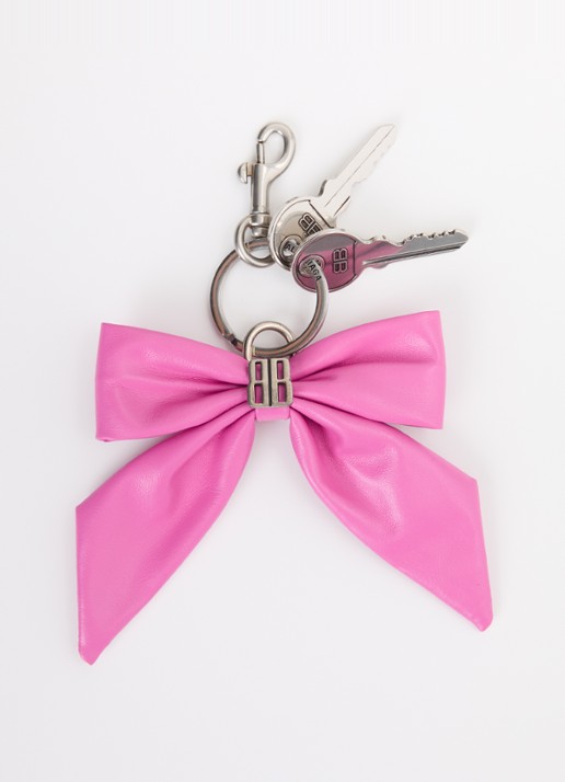 Balenciaga Tasbedel met strikdetail - voorkant roze