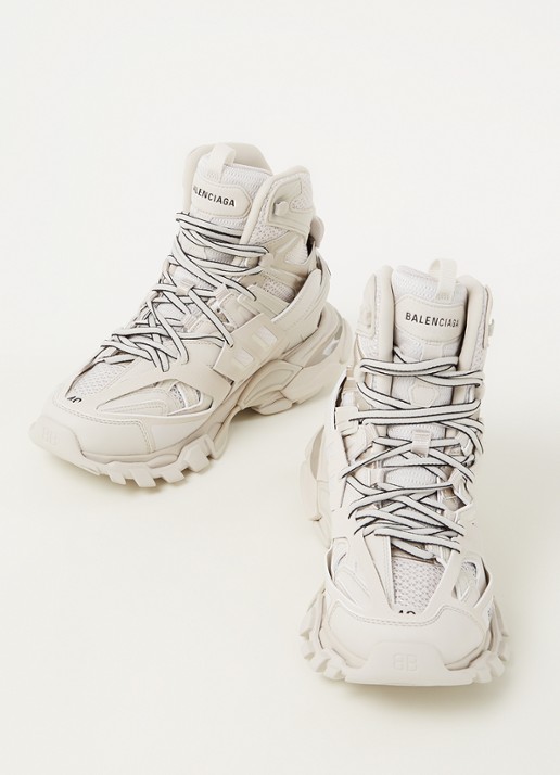 Balenciaga Track Hike sneaker met mesh details - detail creme