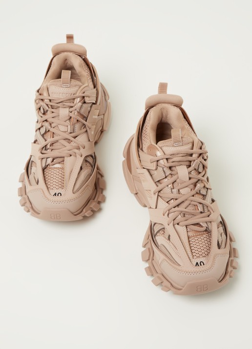 Balenciaga Track sneaker met mesh detalis - detail 2 lichtbruin