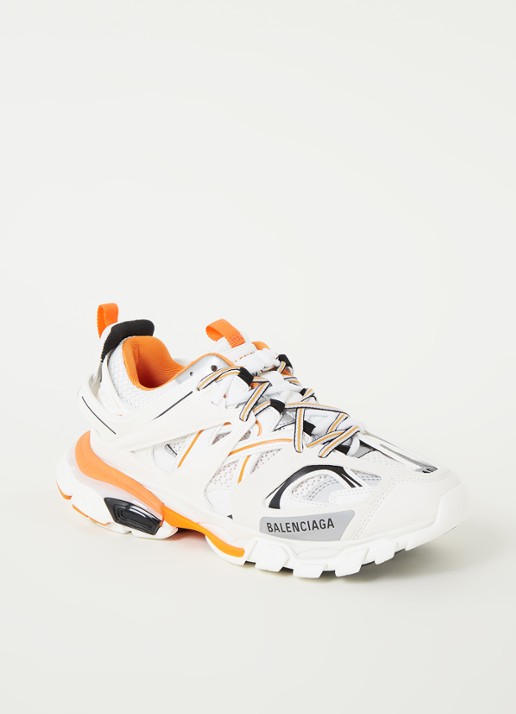 Balenciaga Track sneaker met mesh detalis - voorkant 6 orange