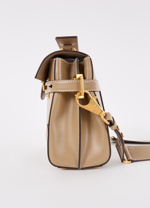 Balmain B-Buzz 23 handtas van kalfsleer - detail 6 zand