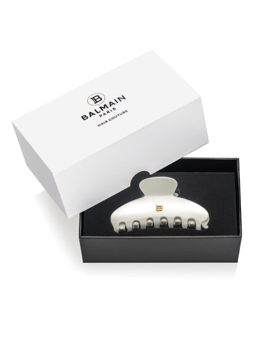 Balmain Hair Cellulose Acetate haarklem medium - detail 3 wit
