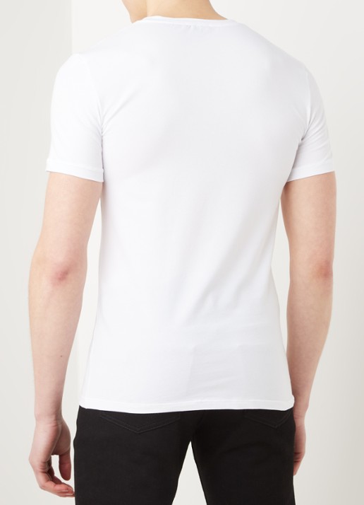 Balmain T-shirt met logoborduring - achterkant wit
