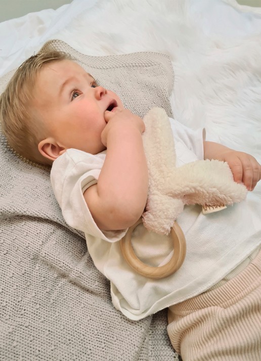 BamBam Bijtring 23 cm - voorkant 2 beige