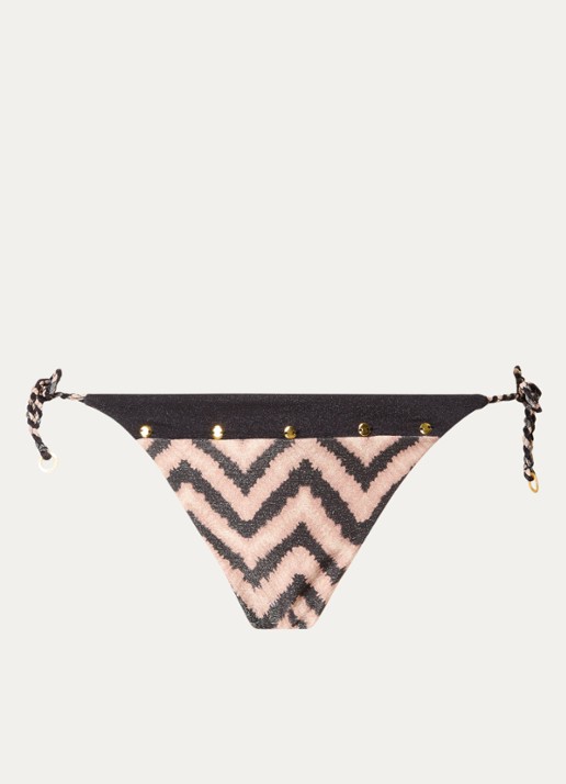 Banana Moon Aena Sylmar bikinislip met lurex - voorkant 2 zwart