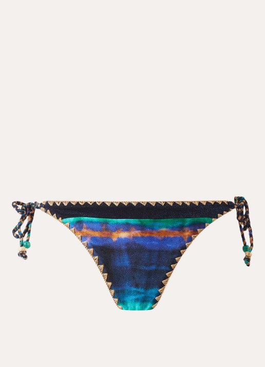 Banana Moon Blika lunara bikinislip met print - voorkant royalblauw