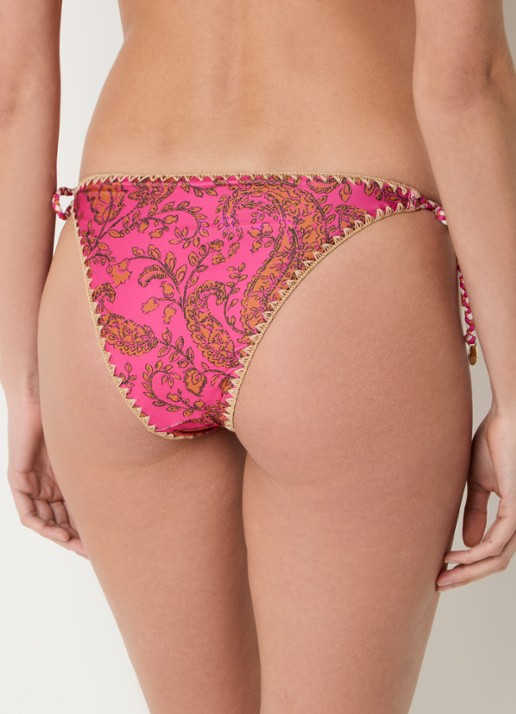 Banana Moon Blika Nassima bikinislip met geknoopt detail - achterkant roze