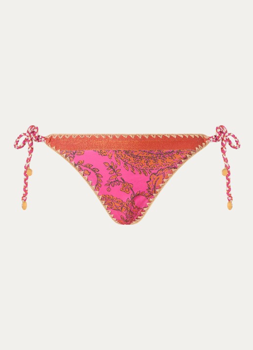 Banana Moon Blika Nassima bikinislip met geknoopt detail - voorkant 2 roze