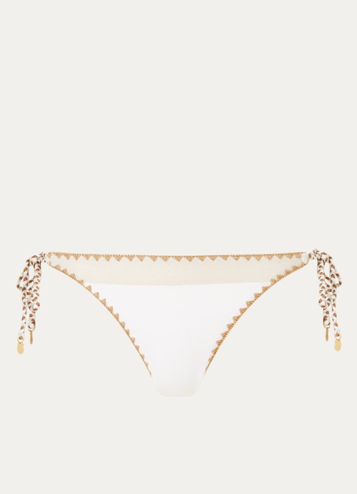 Banana Moon Blika Nazca tanga bikinislip met lurex - voorkant 2 gebroken wit