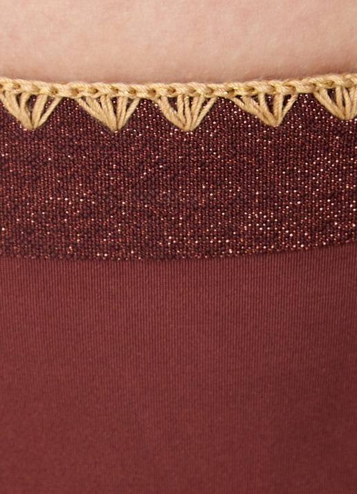 Banana Moon Blika Nazca tanga bikinislip met lurex - detail 3 chocoladebruin