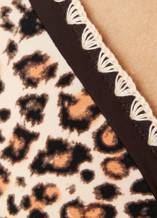 Banana Moon Bluco Savari triangel bikinitop met panterprint  - detail 5 beige