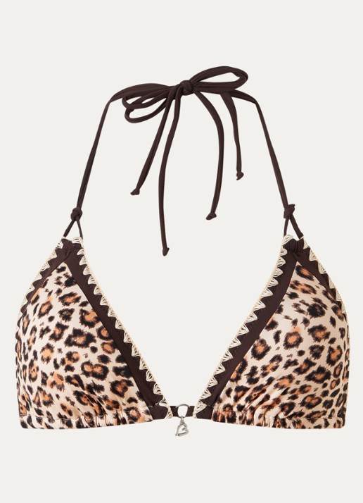 Banana Moon Bluco Savari triangel bikinitop met panterprint 