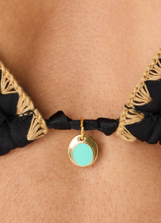 Banana Moon Bosco Nazca triangel bikinitop met uitneembare vulling - detail 3 zwart