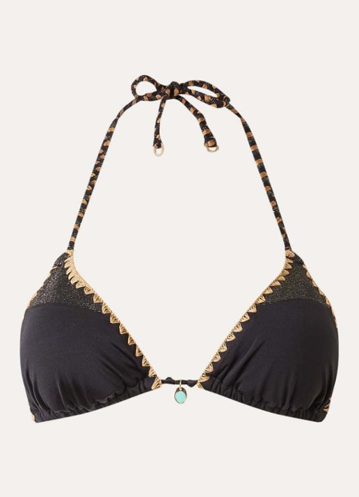 Banana Moon Bosco Nazca triangel bikinitop met uitneembare vulling - voorkant 4 zwart