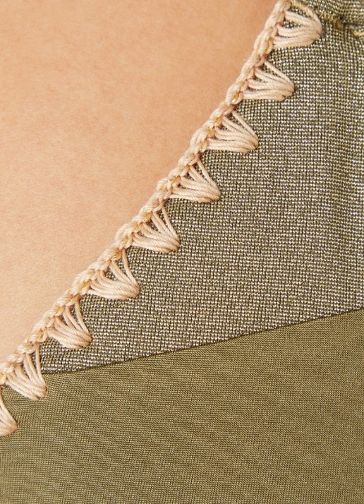 Banana Moon Bosco Nazca triangel bikinitop met uitneembare vulling - detail 5 bronsgroen