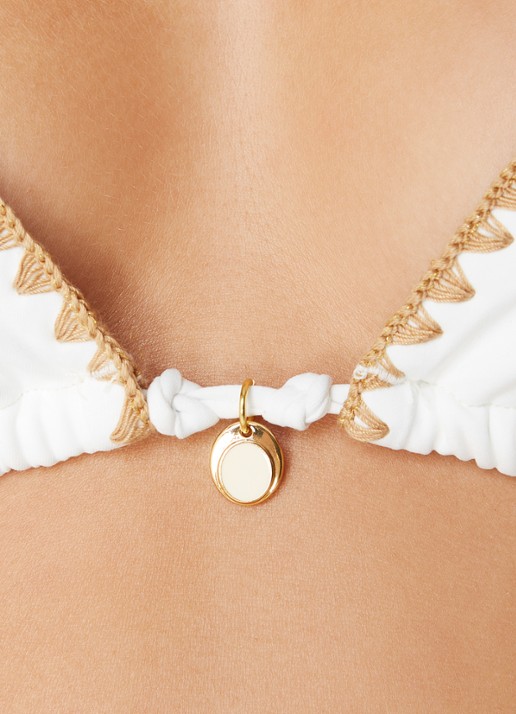 Banana Moon Bosco Nazca triangel bikinitop met uitneembare vulling - detail 2 gebroken wit
