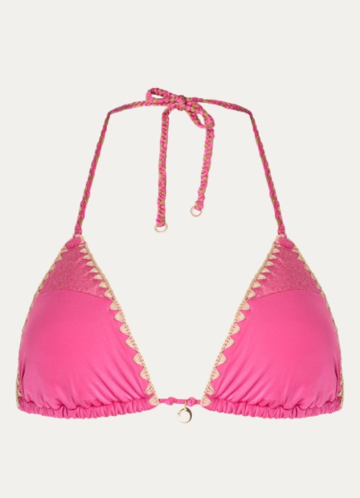 Banana Moon Bosco Nazca triangel bikinitop met uitneembare vulling - voorkant 4 fuchsia