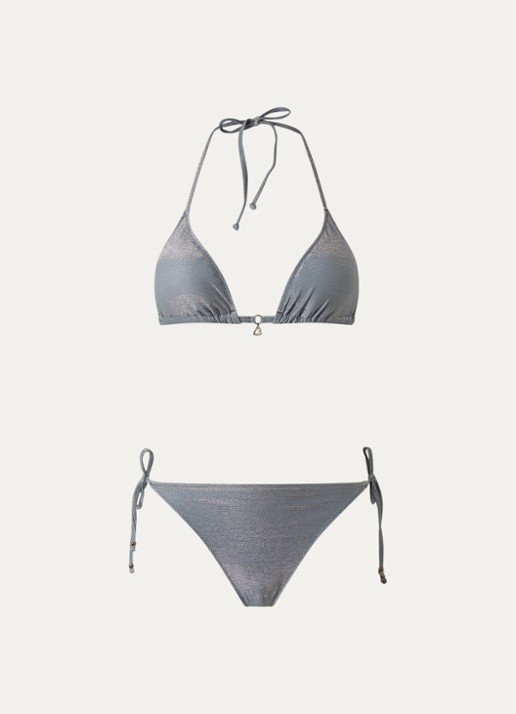 Banana Moon Cricomassa bikniset met lurex - voorkant zilver