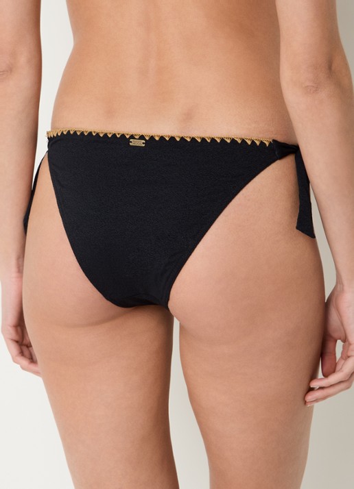 Banana Moon Dimka Sanrafe bikinislip met geknoopt detail - achterkant zwart