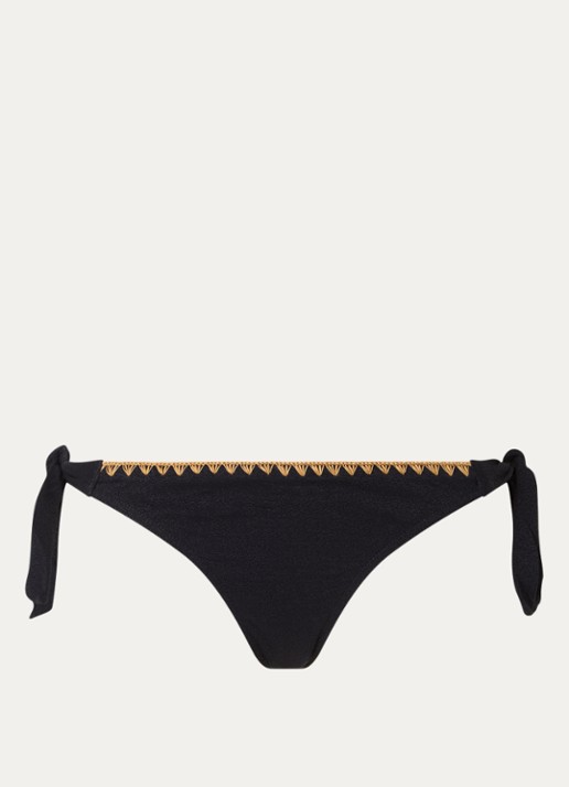 Banana Moon Dimka Sanrafe bikinislip met geknoopt detail - voorkant 2 zwart