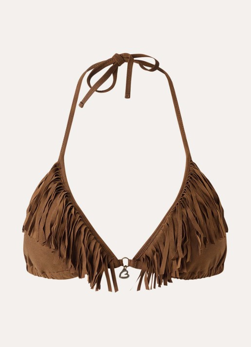 Banana Moon Lenno halter bikinitop met franjes en vulling