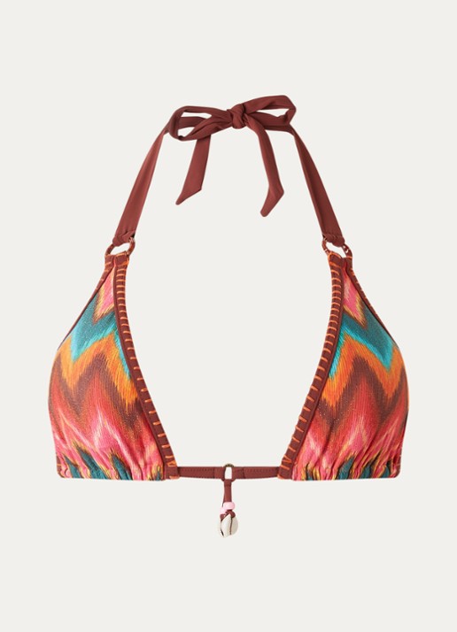 Banana Moon Liko Nalika halter bikinitop met grafische print - voorkant 2 orange
