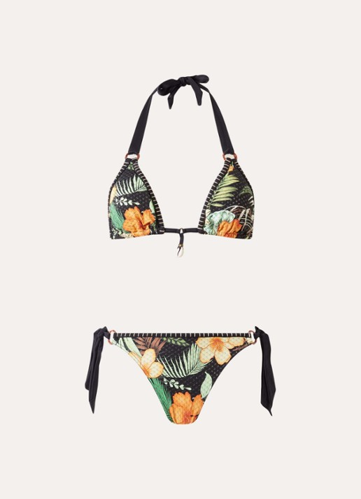 Banana Moon Likosima Nightwater bikiniset met print - voorkant 4 zwart