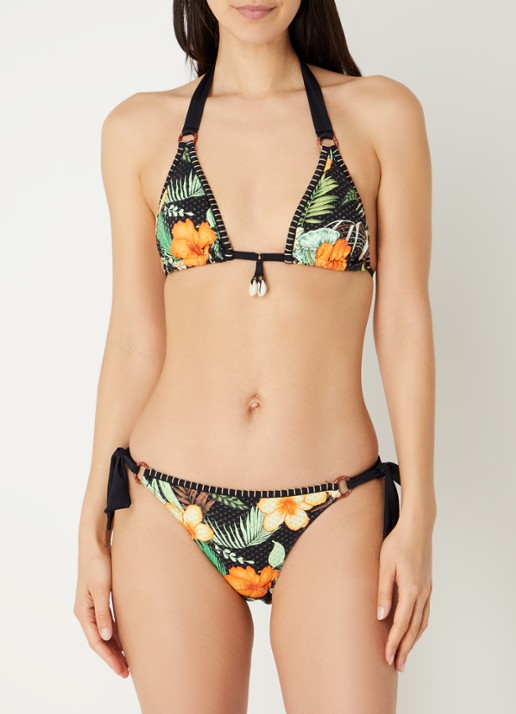 Banana Moon Likosima Nightwater bikiniset met print - voorkant 5 zwart