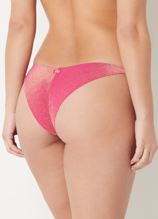 Banana Moon Lina brazilian bikinislip met lurex - achterkant 5 fuchsia