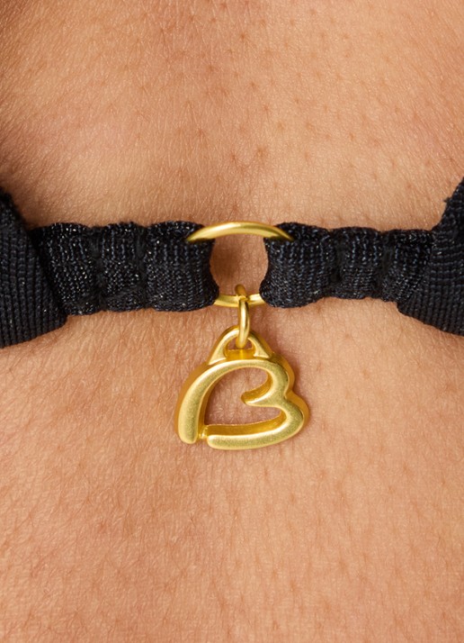Banana Moon Rico Light triangel bikinitop met lurex - detail 2 zwart