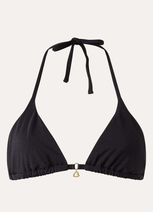 Banana Moon Rico Light triangel bikinitop met lurex - voorkant 3 zwart