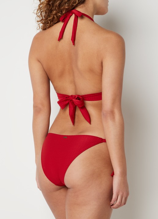 Banana Moon Romeo Dasia bikinislip met structuur - achterkant steenrood