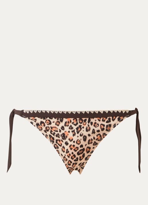 Banana Moon Sadia Savari bikinislip met panterprint - voorkant 2 beige