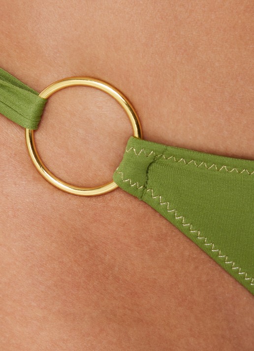 Banana Moon Takia bikinislip met lurex - detail 4 legergroen