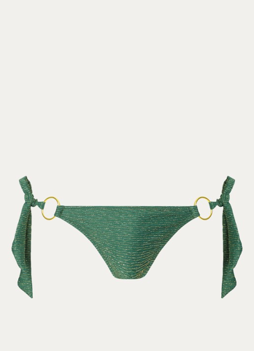 Banana Moon Takia Calicari tanga bikinislip met lurex - voorkant 4 groen