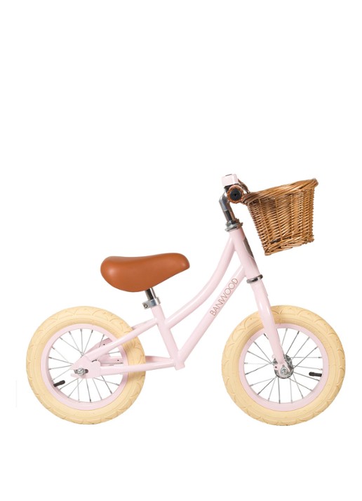 Banwood First go loopfiets - voorkant lichtroze