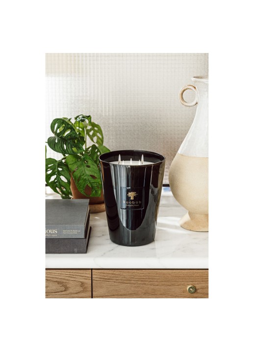 Baobab Collection Les Prestigieuses Encre de Chine Max 24 geurkaars 3 kg - voorkant 2 zwart