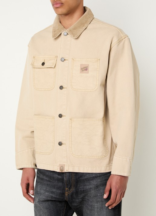 Bape Jack met opgestikte zakken en jacquard dessin