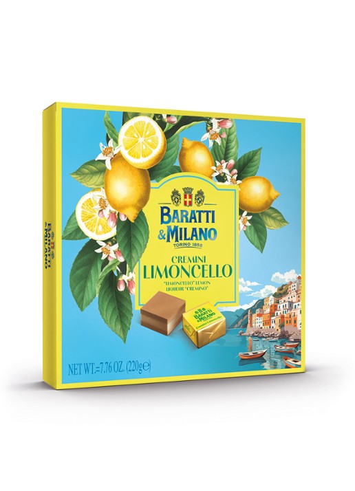 Baratti & Milano Limoncello Lemon Liqueur chocolade bonbons 220 gram - voorkant undefined