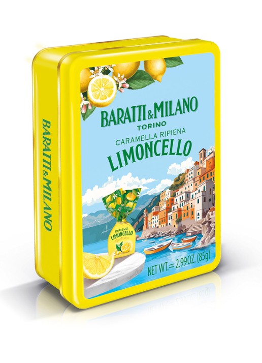 Baratti & Milano Limoncello snoep in blik 85 gram - voorkant undefined