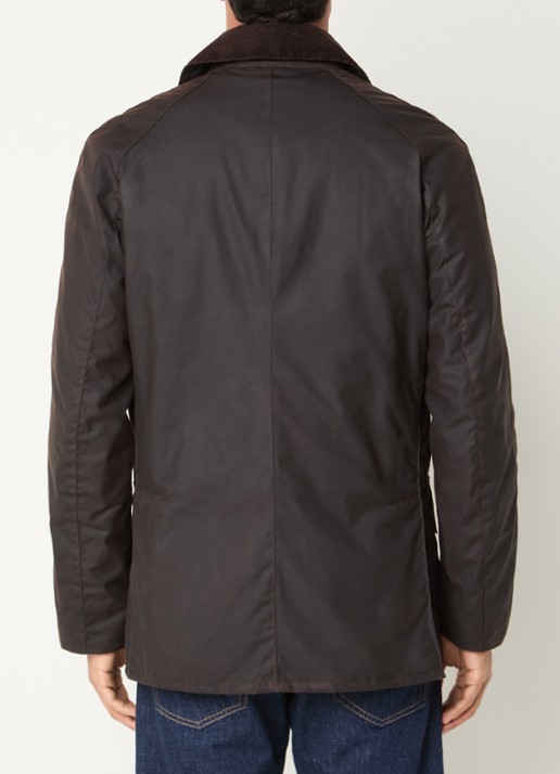 Barbour Ashby barn jack met klepzakken - achterkant donkerbruin